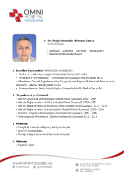 Dr. Hugo Fernando Romero Garc&iacute;a Estudios Realizados