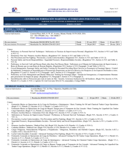 centros de formaci&oacute;n mar&iacute;tima autorizados por panam&aacute;