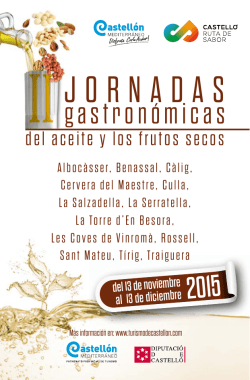 II Jornadas Gastron&oacute;micas del Aceite y los