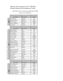 Sistema Universitario Ana G. M&eacute;ndez Student Resarch