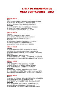 LISTA DE MIEMBROS DE MESA CONTADORES &ndash; LIMA