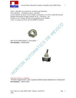 Lista de partes Serie 2000