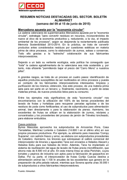 RESUMEN NOTICIAS DESTACADAS DEL SECTOR