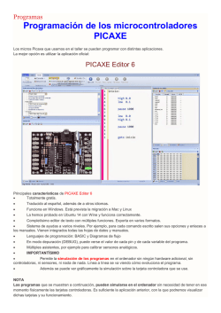 Programaci&oacute;n de los microcontroladores PICAXE