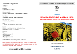 Programa del VI Memorial V&iacute;ctimes del Bombardeig de X&agrave;tiva 1939