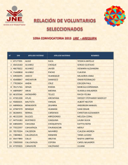 1 47177391 alejo suca yessica anyeluz 2 45410160 alvarez choque