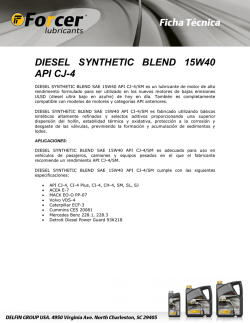 DIESEL SYNTHETIC BLEND 15W40 API CJ-4