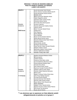 ** Los alumnos que no aparecen en lista deber&aacute;n asistir