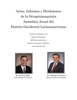 Actas, Informes y Dict&aacute;menes de la Octog&eacute;simaquinta Asamblea