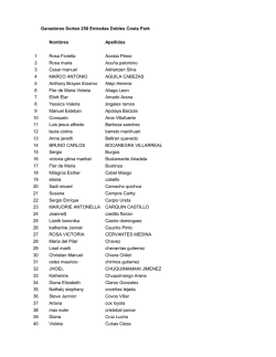Nombres Apellidos 1 Rosa Fiorella Acosta P&eacute;rez 2 Rosa maria