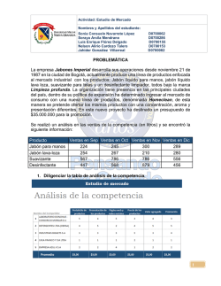 1 PROBLEM&Aacute;TICA La empresa Jabones Imperial desarrolla sus