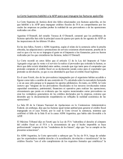 fallo corte sobre evasion por facturas apocrifas