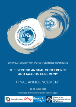 FINAL ANNOUNCEMENT - La Fundaci&oacute;n Lilly