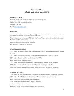 Curriculum Vitae R&Oacute;GER MADRIGAL-BALLESTERO