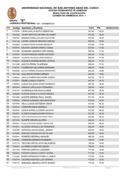 "E" - Universidad Nacional de San Antonio Abad del Cusco