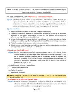 Probabilidad para la Administraci&oacute;n