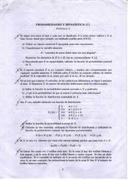 PROBABILIDADES Y ESTAD&Iacute;STICA (C) PR&Aacute;CTICA 2 Px(k) = Fx(k