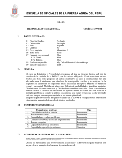 Probabilidad y Estad&iacute;stica - Escuela de Oficiales de la FAP