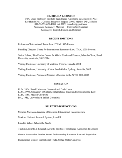 Dr. Bradly J. Condon - Centro de Derecho Econ&oacute;mico Internacional