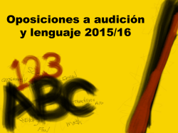 Oposiciones a audici&oacute;n y lenguaje 2015_2016