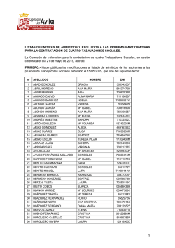 Modificaci&oacute;n lista definitiva ()