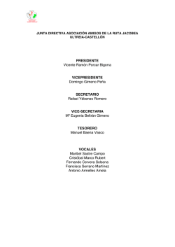 PRESIDENTE Vicente Ram&oacute;n Porcar Bigorra VICEPRESIDENTE
