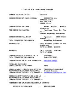 CITIBANK, NA - Asociaci&oacute;n Bancaria de Panam&aacute;