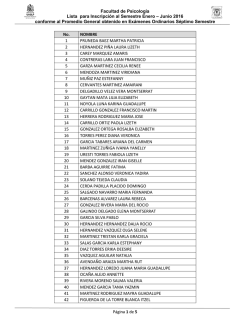 S&eacute;ptimo Semestre - Facultad de Psicolog&iacute;a