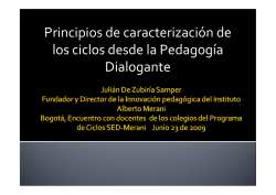 Ciclos y pedagogia D.. - Instituto Alberto Merani
