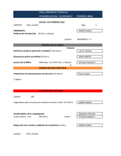 programa para la reuni&oacute;n vida y ministerio febrero