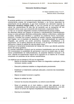 Valoraci&oacute;n Geri&aacute;trica Integral