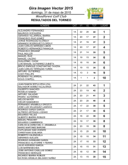 Resultados completos - Gira de Golf Imagen Vector