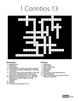 Crucigrama: 1 Corintios 13