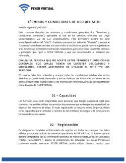 T&Eacute;RMINOS Y CONDICIONES DE USO DEL SITIO 01