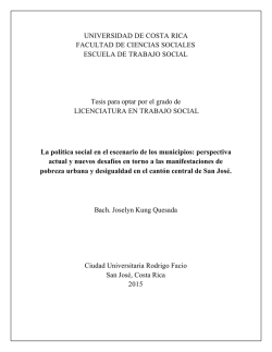 La pol&iacute;tica social en el escenario de los municipios