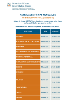LISTADO DE ACTIVIDADES