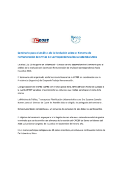 Seminario para el An&aacute;lisis de la Evoluci&oacute;n sobre el