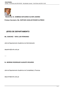 JEFES DE DEPARTAMENTO - Facultad de Ciencias Economicas
