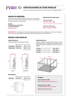 ESPECIFICACIONES DE STAND MODULAR