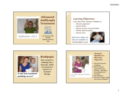 Amblyopia - Boulder Valley Vision Therapy!