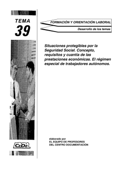 Situaciones protegibles por la Seguridad Social. Concepto