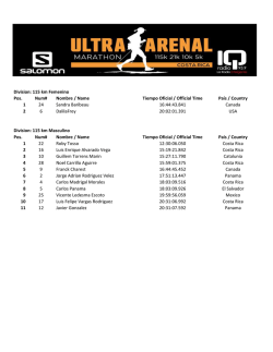 Ultra Marathon Arenal 2015