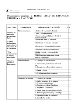 tercer ciclo de Primaria - Matem&aacute;ticas