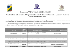 Resultado PROPAT 2016