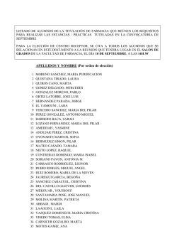(pr&aacute;cticas tuteladas) en el
