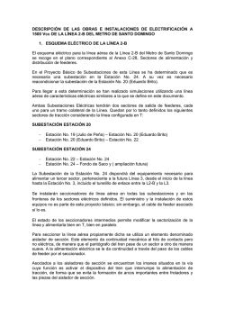 ESPECIFICACIONES T&Eacute;CNICAS ELECTRIFICACI&Oacute;N A