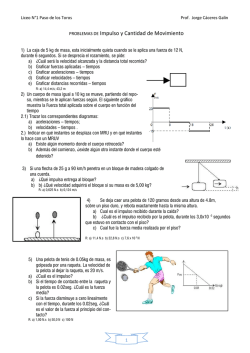 PROBLEMAS DE Impulso y Cantidad de Movimiento