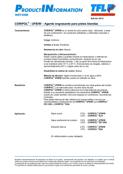 CORIPOL - UFB/W &ndash; Agente engrasante para pieles blandas