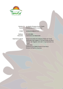 Nombre: Lic. Sandra Pompeya Aceves Tejeda Puesto