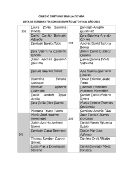 Lista de estudiantes desempe&ntilde;o alto